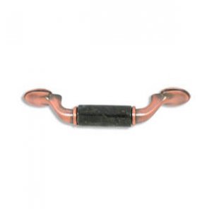 designer pull-500pull-Brushed Antique Copper-Emerald Pearl