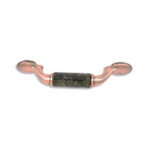 designer pull-500pull-Brushed Antique Copper-Verde Ubatuba