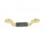 designer pull-500pulls-Polished Brass Finish-Blue Pearl