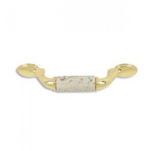 designer pull-500pulls-Polished Brass Finish-Kashmire White