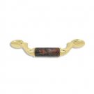 designer pull-500pulls-Polished Brass Finish-Tan Brown