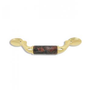 designer pull-500pulls-Polished Brass Finish-Tan Brown