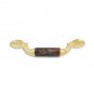 designer pull-500pulls-Polished Brass Finish-Tan Brown