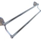 Double bar-Almond Mauve-pole with chrome finished
