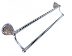 Double bar-Almond Mauve-pole with chrome finished