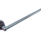 Towel bar-Tan Brown-pole with chrome finish