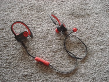 Very Nice Beats by Dr. Dre Powerbeats 2 Ear-Hook Wireless Headphones - Red/Grey