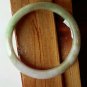 Certified Green-Lavender 100% Natural undyed A Jadeite Jade Bangle Bracelet 60mm