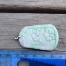 Certified100% natural undyed untreated 3-color jadeite jade large dragon pendant
