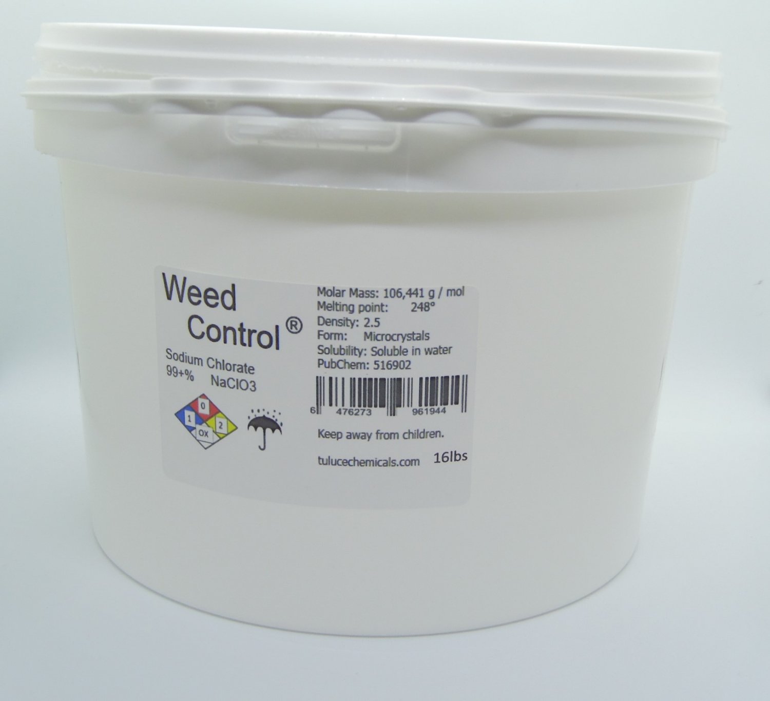 Sodium Chlorate (NaClO3) 99min Herbicide Organic Weedkiller 16 lbs (7