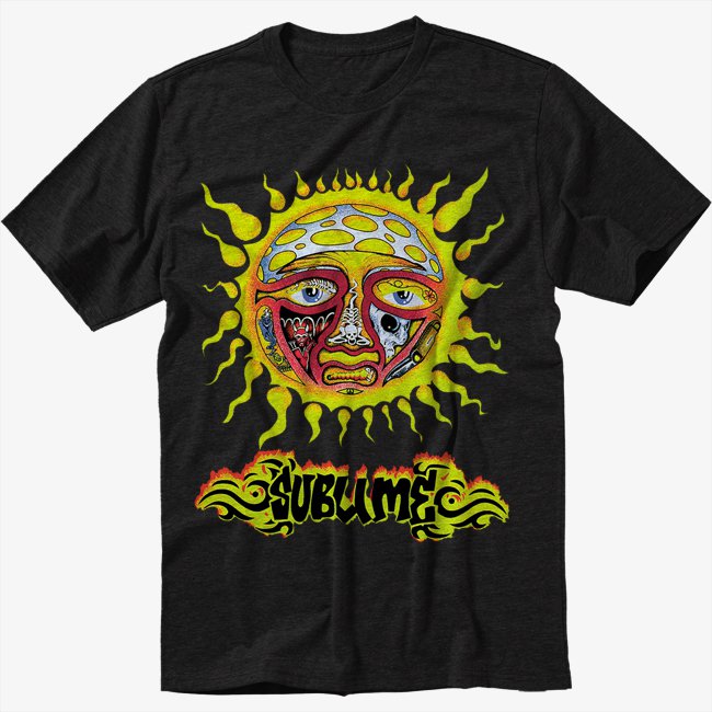 Sublime Sun Black T-Shirt Screen Printing