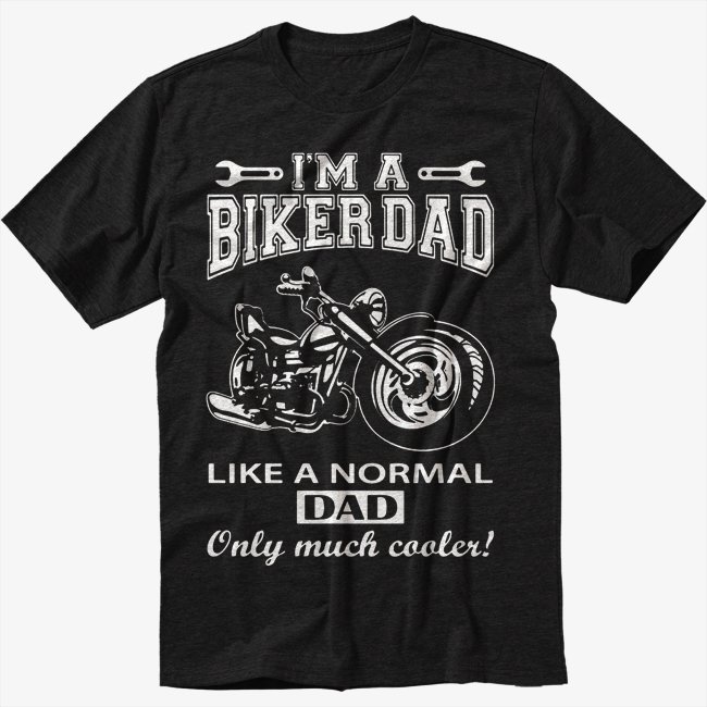 I'm A Biker Dad Funny Motorbike Men Black T-Shirt