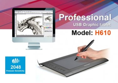 HUION H610 USB Wacom Graphics Drawing Pen Tablet