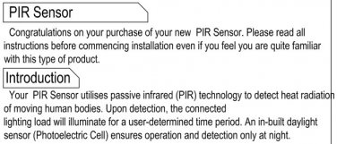 Security Infrared Motion PIR Sensor Switch Detector N2 110V-240V