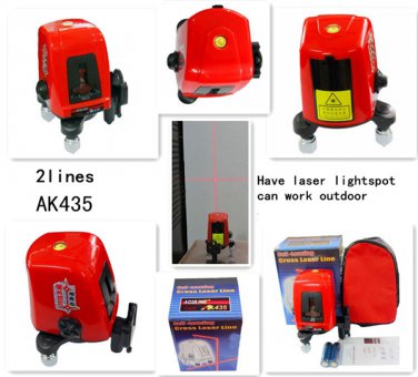 Self leveling Cross Laser Level Red 2 Line 1 Point 360 degree Electrical AK435