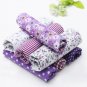 1 Set Purple 7 Assorted Striped Fabrics Charm Cotton Quilt