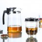 Heat Resistant Filtering Elegant Glass Teapot Teaset With 6 Teacups