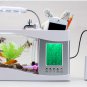 LCD Display Desktop LED Clock Lamp Light Digital Calendar Fish Tank