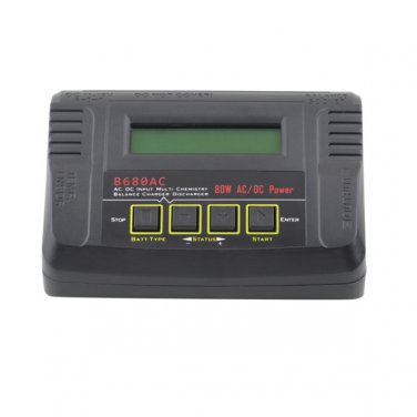 B680AC 80W 6.0Amp AC/DC Dual-Power LiPo Balance Charger Discharger