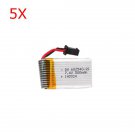 5 X 7.4V 500mAh JJRC H8C DFD F183 RC Quadcopter Spare Part 7.4V 500mAh Battery