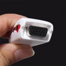 HDMI to VGA Video Converter Box Adapter+AV Audio Cable for HDTV 1080P