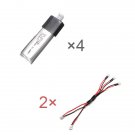 WLtoys V911 4 x Original 130mAh Batteries + 2 x Charging Cables