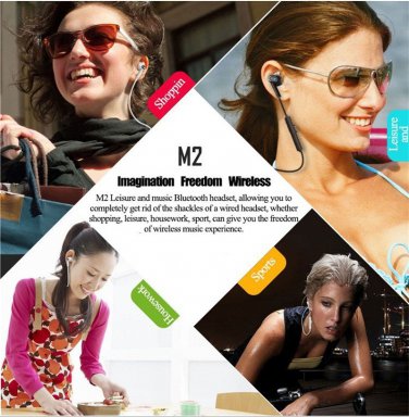 Bluedio M2 In-ear Wireless Bluetooth Headset Stereo Earphone Music Headphone