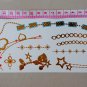 Girl&acirc;��s flash gold anklet temporary tattoo sticker skin art in party gold jewelry tattoo art