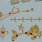 Girl&acirc;��s flash gold anklet temporary tattoo sticker skin art in party gold jewelry tattoo art
