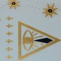 mysterious tribal tattoo gold temporary skin art, religion cross pattern flash metallic totem tattoo