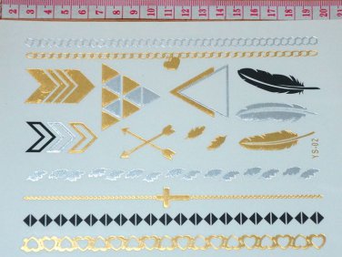 bracelet temporary tattoo ,party body art necklace design jewelry temporary silver tattoo sticker