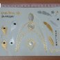 Party trendy body art gold and silver necklace temporary tattoos, feather gold tattoo