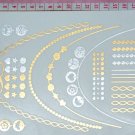 Flash gold temporary tattoo necklace for womenfestival party skin art tattoo charm
