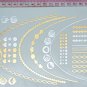 Flash gold temporary tattoo necklace for womenfestival party skin art tattoo charm