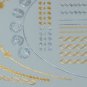 Flash gold temporary tattoo necklace for womenfestival party skin art tattoo charm