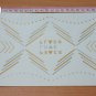 Simple flash metallic geometric line temporary body art tattoo, unique quote tattoo