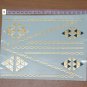 Cool party body art geometric triangle gold metallic tattoos, flash temporary tattoo