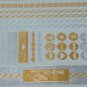 Fake jewelry design Flash gold bracelet metallic tattoo, fashion skin art silver tattoo ring