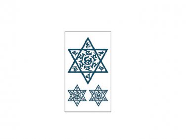magic Hexagram tattoos art water transfer fake tattoo arm tattoos of A six-pointed star