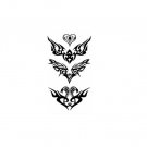 Solid black fake tattoo for man wild black snake tattoo totem pattern tiny size temp tattoos