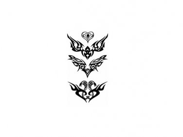 Solid black fake tattoo for man wild black snake tattoo totem pattern tiny size temp tattoos