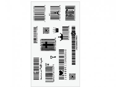 bar code transfer tattoo for party ,unique skin art code tattoo design arm tem tattoos