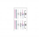 Colorful finger tattoo ring design fake tattoo art for girls , cute small tattoo sticker