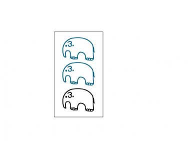 elephant pattern animal tattoo for children ,cartoon elephant fake tattoo art