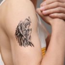 realistic blessing angel temporary tattoo art, water proof black cross realistic tattoo skin art