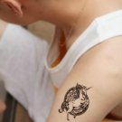 Fashion arm tattoo stickers british style fancy unicorn pattern black fake tattoos