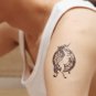 Fashion arm tattoo stickers british style fancy unicorn pattern black fake tattoos