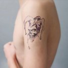 Novelty pattern creative skull clown cool temporary tattoos for 90s , dancing bar skin art