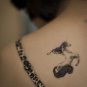 Sexy floral unicorn large temporary tattoo, Female hot breast skin art fake tattoo in night bar