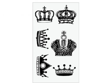 Cool crown tiny tattoo stickers on hand , 90s 00s skin art temporary tattoo crown design